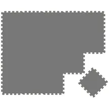 LittleTom Baby Kinder Puzzlematte ab Null - 30x30 cm 18 Teile Grau