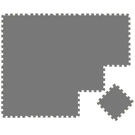 LittleTom Baby Kinder Puzzlematte ab Null - 30x30 cm 18 Teile Grau