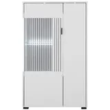 INOSIGN Vitrine schwarz), Weiß, Glas, Holzwerkstoff, 5 Fächer, 75x125x38 cm Typenauswahl, stehend, Wohnzimmer, Wohnwände, Vitrinenschränke