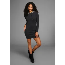 KangaROOS Sweatkleid mit Allover-Print Schwarz/Weiß 38