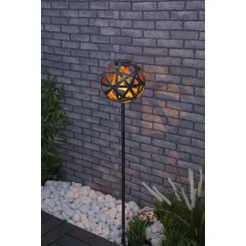 Trendline LED Solarkugel silber-kupfer 18 cm mit Erdspieß