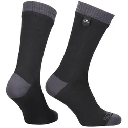 SEALSKINZ Socken Mid Length Warm Weather | Wasserdicht | schwarz / gra