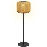 Outsunny Solarleuchte Rattan Ø34 x H130 cm gelb