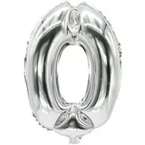Papstar Luftballon 20 cm x 35 cm Silber