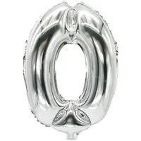 Papstar Luftballon 20 cm x 35 cm Silber