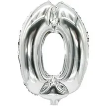 Papstar Luftballon 20 cm x 35 cm Silber
