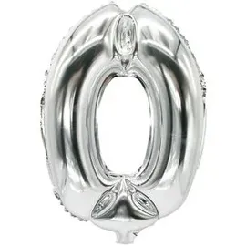 Papstar Luftballon 20 cm x 35 cm Silber