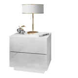 lookway Nachtschrank LINA LUX 45 x 0 x 0 cm Weiß