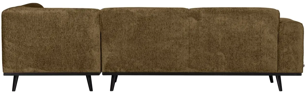 Ecksofa Statement aus Struktursamt, modern und bequem, rechts, Brass Braun, für 4–5 Personen
