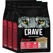 Crave Premium Trockenfutter Rind mit Knochenmark & Urgetreide 3 x 2,8 kg