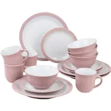 Retsch Kombiservice RETSCH ARZBERG "Geschirr-Set, Service CAMDEN" Geschirr-Sets Gr. 16 tlg., rosa (pink/rosè) rustikaler Landhaus-Charm, 16 Teile, für 4 Personen