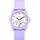 Timex Peanuts Time Teacher 34 mm Analoggehäuse Lila Silikonarmband Weiß