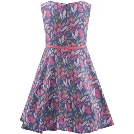 happy girls HAPPY GIRLS, Mädchen, Gr. 128, N-Gr, blau, Web, Obermaterial: 70% Viskose, 30% Polyester. Futter: 100% Baumwolle, bedruckt, geblümt, Basic knieumspielend, Rundhals, Kleider Sommerkleid