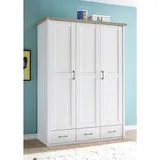 Begabino Drehtürenschrank Luca 148 x 201 x 62 cm Weiß