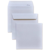 250 Briefumschläge MONIQUE – Speziell gummiert, F.to 170 x 170 cm, aus Papier, handverarbeitet, FSC 120 g. – Pigna Envelopes