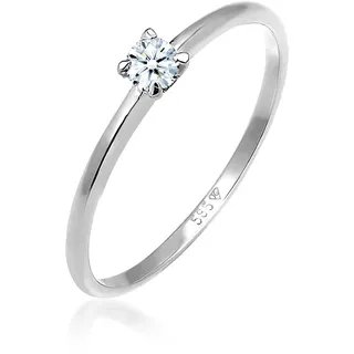 Elli DIAMONDS - Solitär Verlobung Diamant (0.06 ct.) 585 Weißgold Ringe Damen (279.99 € / )