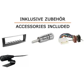 JUST SOUND best choice for caraudio Autoradio Einbaupaket JBL Celebrity 150 passend für Mitsubishi Colt Z30 Schwarz | Bluetooth USB