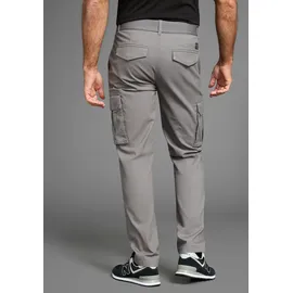 H.I.S. Cargohose H.I.S, Herren, Gr. 33, Länge 32, grau (dunkel grau), Web, Obermaterial: 98% Baumwolle, 2% Elasthan, unifarben, regular fit lang, Hosen Cargohose, Topseller