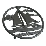 DRAGIMEX HANDELS AG Segelboot Topfuntersetzer aus Gusseisen - Segelschiff Unterleger