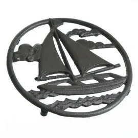 DRAGIMEX HANDELS AG Segelboot Topfuntersetzer aus Gusseisen - Segelschiff Unterleger