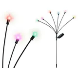 Lumineo Solar Stabbeleuchtung Outdoor 70cm 6 LEDs Kunststoff - inkl. Erdspieß