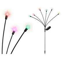 Lumineo Solar Stabbeleuchtung Outdoor 70cm 6 LEDs Kunststoff - inkl. Erdspieß