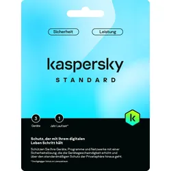 Kaspersky Standard 3-Gerät 1-Jahr Virenschutz-Software