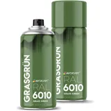 MICROTEC® Sprühlack | 400ml | hochwertiges Acryllackspray | matt oder glänzend | Sprühfarben für Metall, Holz, Kunststoff u.v.m. | große Farbauswahl (Grasgrün matt - RAL 6010)