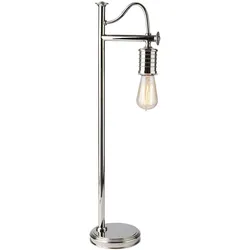 Tischlampe „Douille“ mit 1 Licht, poliertes Nickel, klarer Schirm