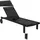 deluke Sonnenliege 74 x 190 x 31 cm Schwarz