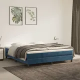 vidaXL Taschenfederkernmatratze Dunkelblau 180x200x20 cm Samt