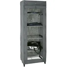 Haku-Möbel Stoffschrank 60 x 173 x 50 cm Grau/Schwarz