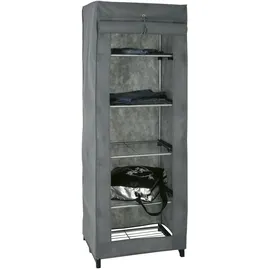 Haku-Möbel Stoffschrank 60 x 173 x 50 cm Grau/Schwarz