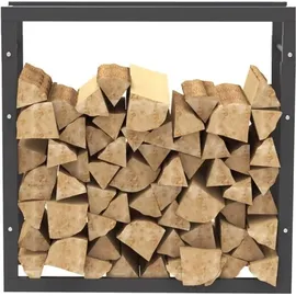 BC-ELEC Holzablage Stahl 80 x 100 x 25 cm Schwarz