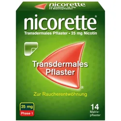 nicorette Nikotinpflaster mit 25 mg Nikotin zur Raucherentwöhnung