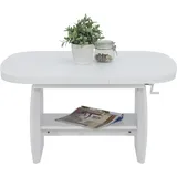 Hela Couchtisch - weiß - ausziehbar