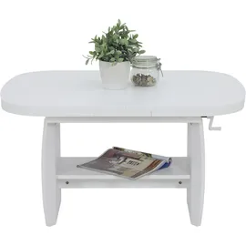Hela Couchtisch Michael III weiß B/H/T: ca. 142x62x68 cm - weiß