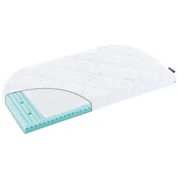 Träumeland Matratze Air für Beistellbett 42 x 80 cm mit abgerundeten Ecken, weiss