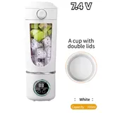 Tragbarer Mixer/entsafter, Großes 700-ml-fassungsvermögen, Robuste Stahlklingen, 2-in-1-mixbehälter, Tragbarer Smoothie-maker – Weiß