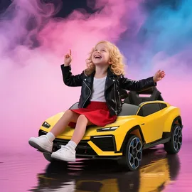 aiyaplay Kinder Elektroauto 12V Lamborghini Gelb