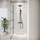 Badplaats Essos Walk-In-Dusche 100 x 200 cm Schwarz Sicherheitsglas