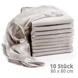 Makian Mullwindel - 10er Pack 80 x 80 cm - Grau