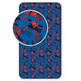 SpiderMan Spannbettlaken Baumwolle 90 x 200 cm blau
