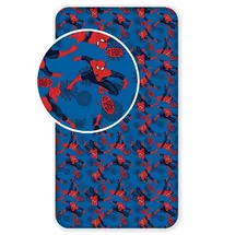 SpiderMan Spannbettlaken Baumwolle 90 x 200 cm blau