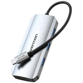 Vention TOIHB Dockingstation - Adapter - VGA, 3x USB 3.0, PD 0,15m (grau)