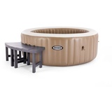 Intex Spa Beistelltisch 2 x 42 cm dunkelbraun