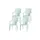 PROGARDEN Eden Stapelstuhl 55 x 46 x 91 cm weiß 4er Set