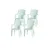 PROGARDEN Eden Stapelstuhl 55 x 46 x 91 cm weiß 4er Set