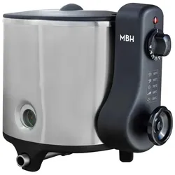 MBH - MAQUINARIA BAR HOSTELERÍA MBH - 5 Liter semiprofessionelle elektrische Öl- und Wasserfritteuse für den Hausgebrauch mit Abfallkorb, länger sauberes Öl und geruchsfrei.
