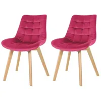 CLP 2er Set Stuhl Brook Samt I Esszimmerstuhl Mit